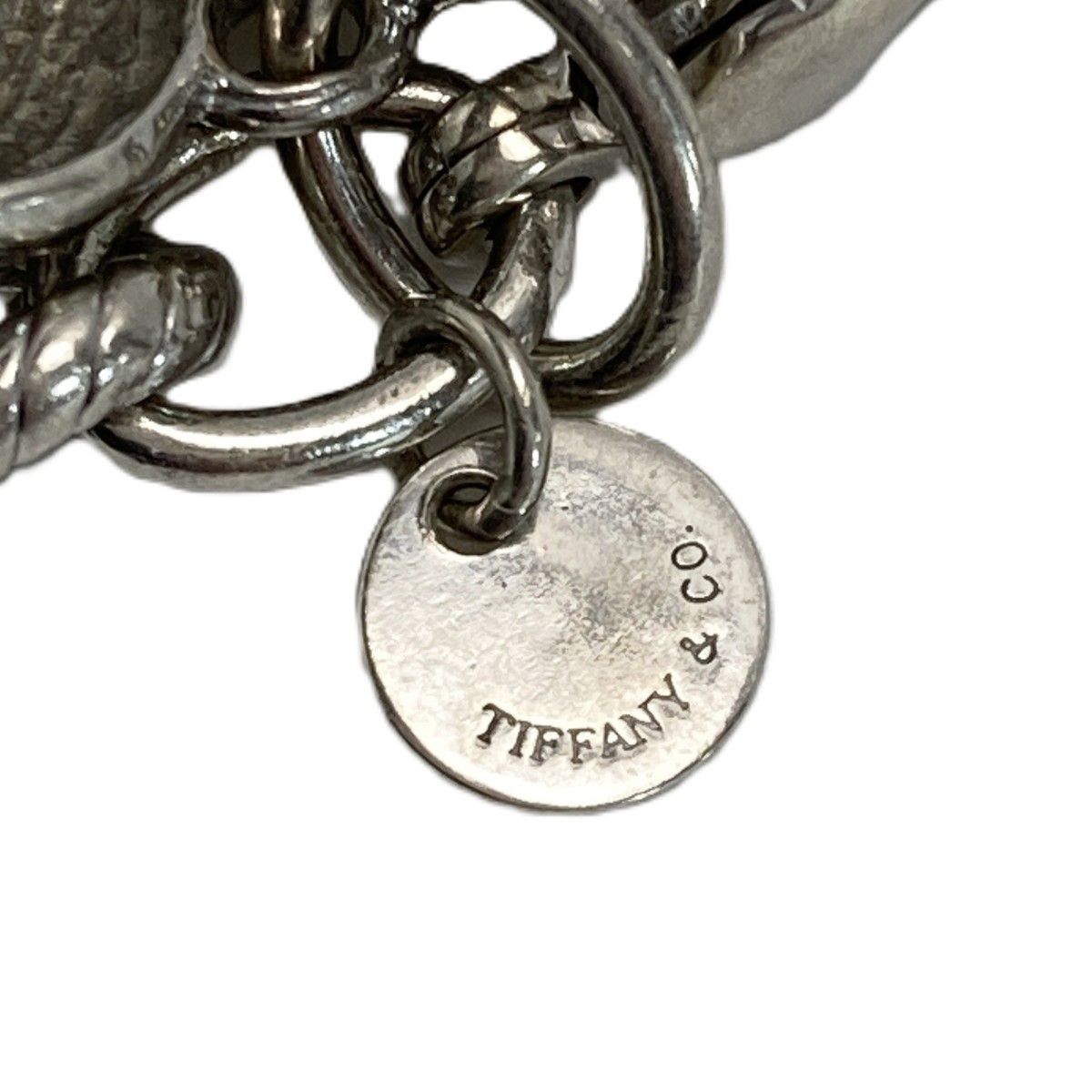 Tiffany & Co Twisted Rope Flower Charm Bracelet Silver Dogwood — view 4