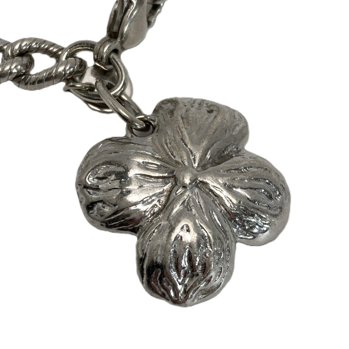 Tiffany & Co Twisted Rope Flower Charm Bracelet Silver Dogwood — view 3