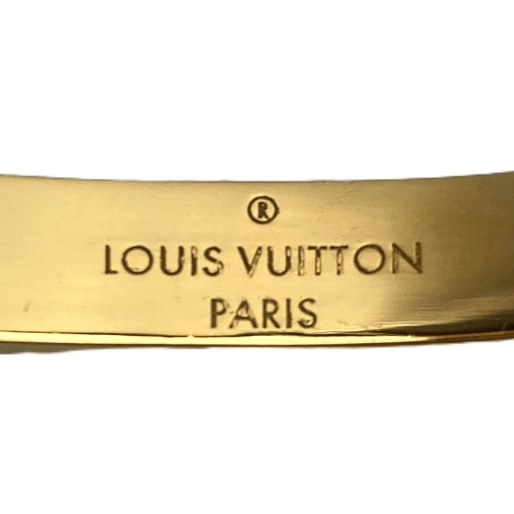 Louis Vuitton Hoop Nanogram Earrings Gold Box Cloth — view 3