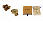 Louis Vuitton Hoop Nanogram Earrings Gold Box Cloth — view 8