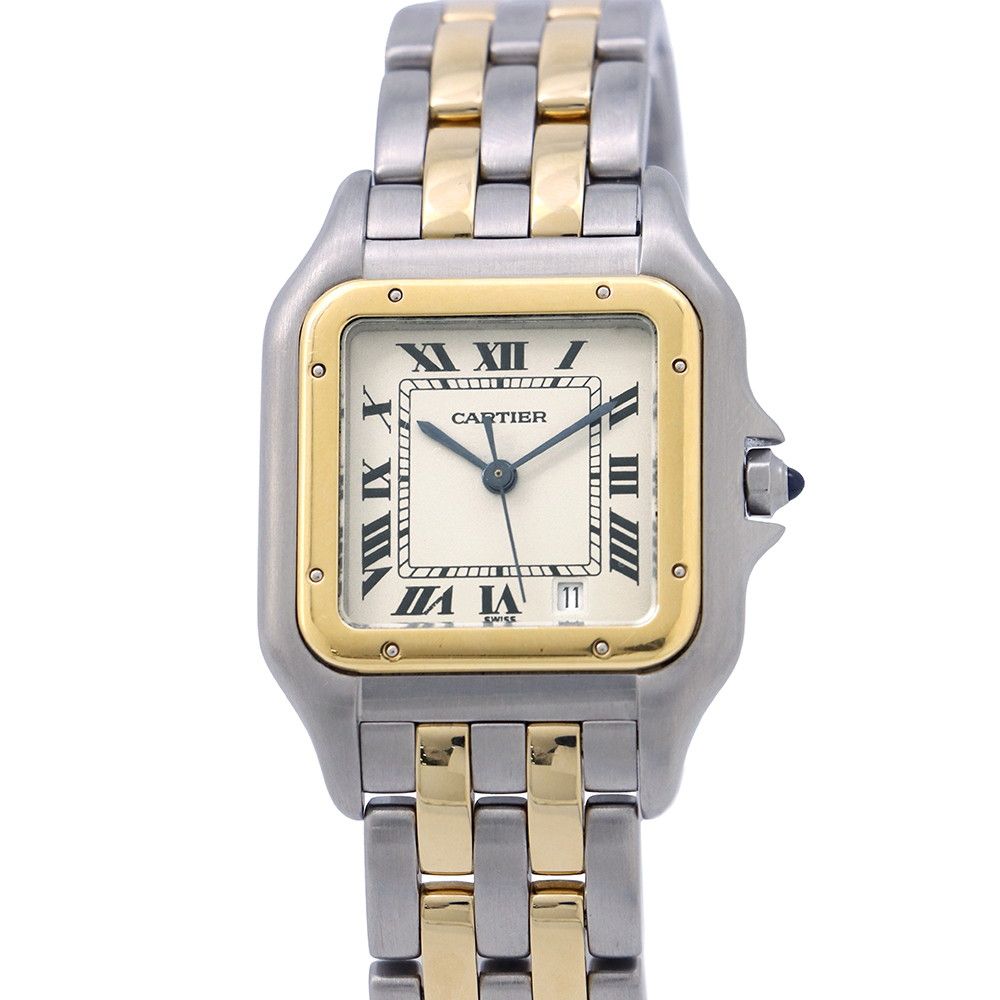 Cartier Panthere 2 Row Watch Ivory Dial Quartz