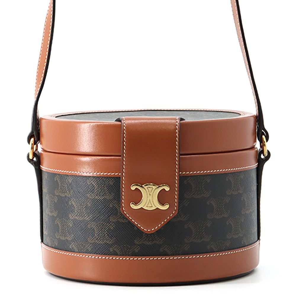 Celine Shoulder Bag Triomphe Tumble Leather