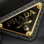 Prada Handbag Triangle Logo Saffiano 2-Way Shoulder Black — view 7