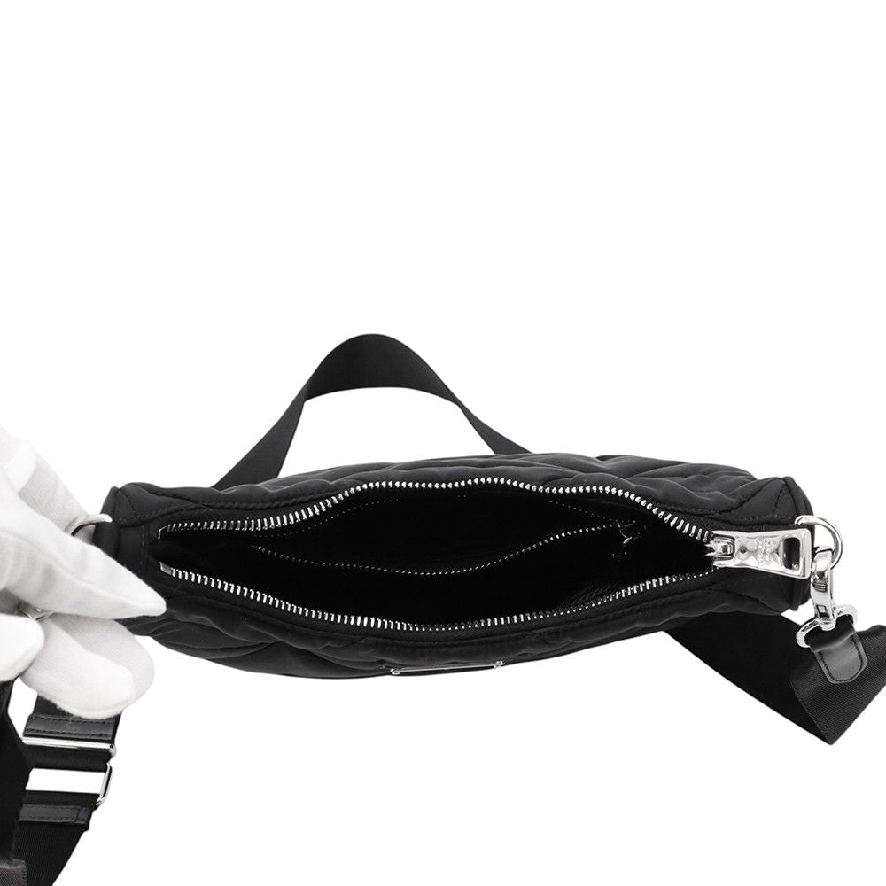 Prada Shoulder Bag Padded Nylon Quilted Black — view 5