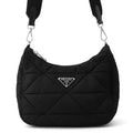 Prada Shoulder Bag Padded Nylon Quilted Black