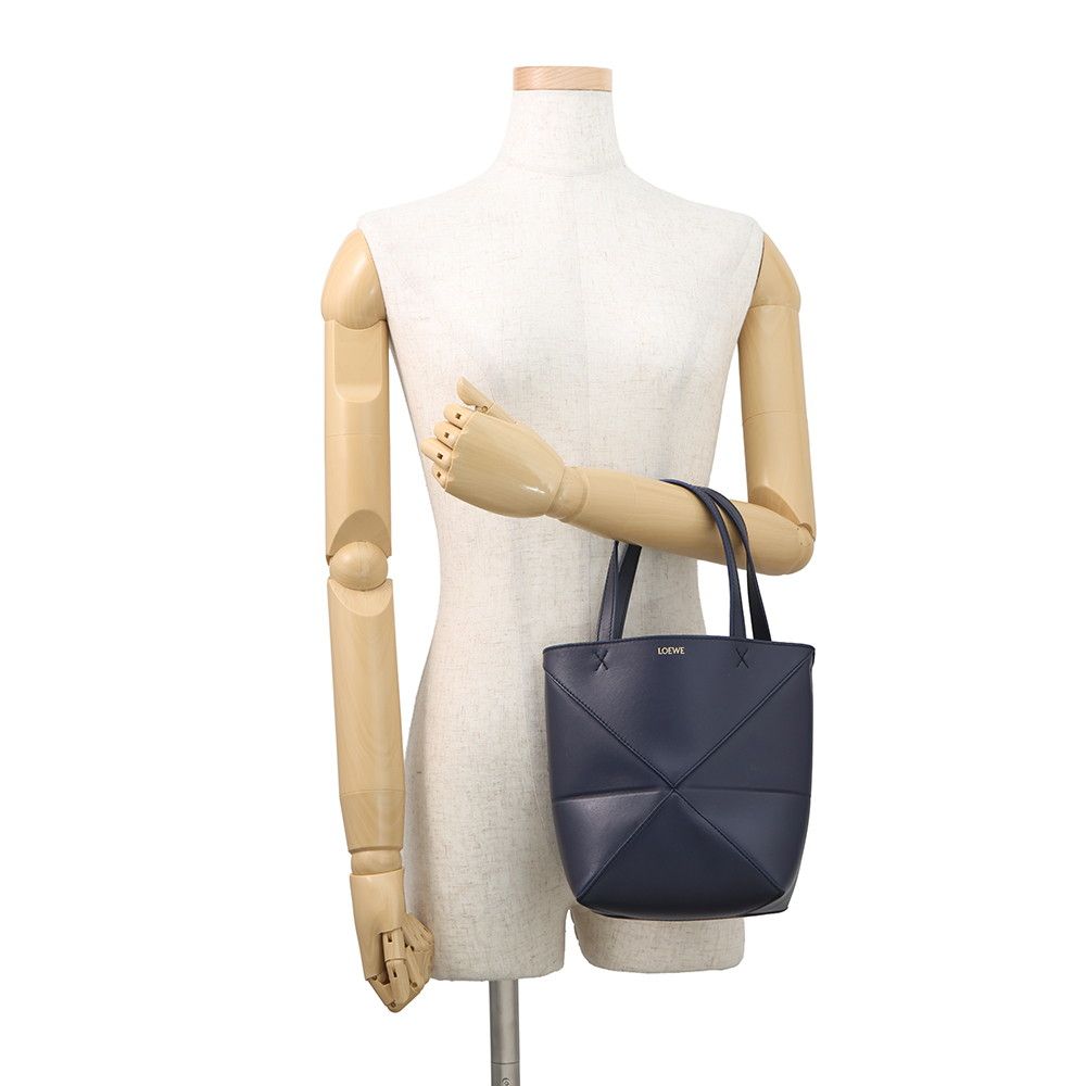 Loewe Tote Puzzle Fold Mini Shiny Calf Leather 2-Way — view 4