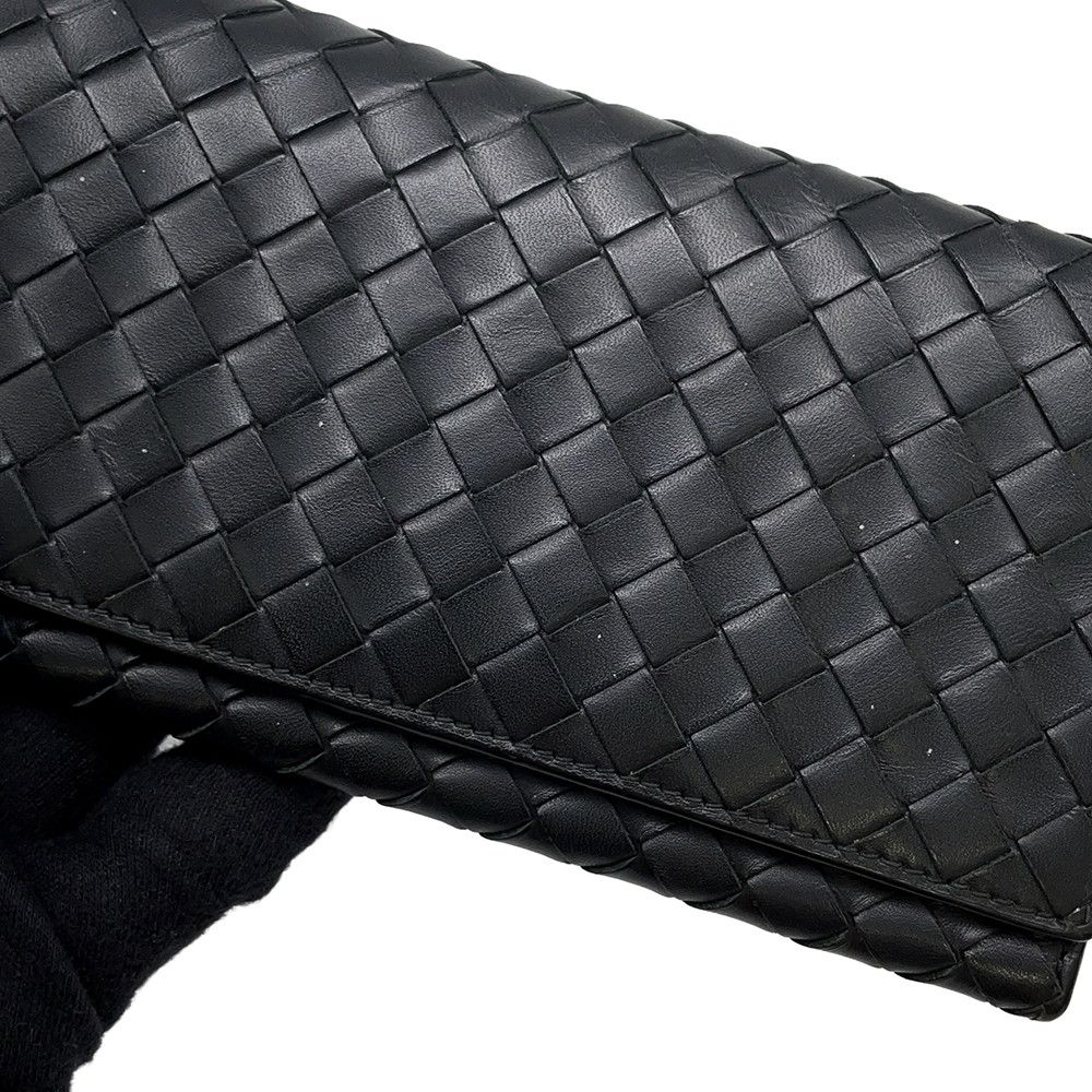 Bottega Veneta Wallet Intrecciato Leather Black — view 8