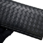 Bottega Veneta Wallet Intrecciato Leather Black — view 8