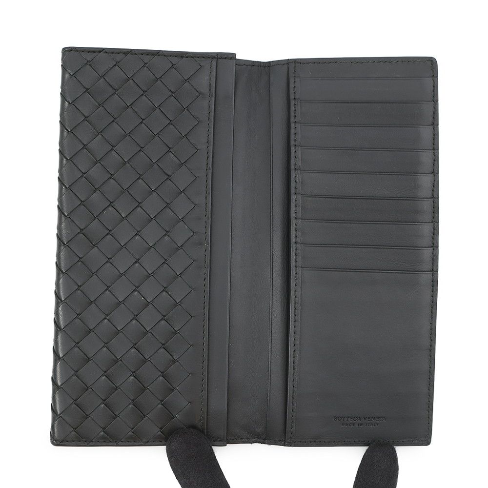 Bottega Veneta Wallet Intrecciato Leather Black — view 4