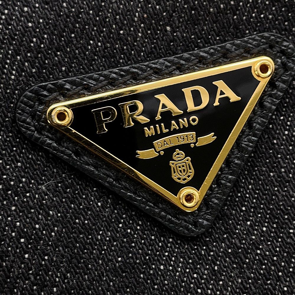 Prada Pouch Triangle Logo Denim Case — view 8
