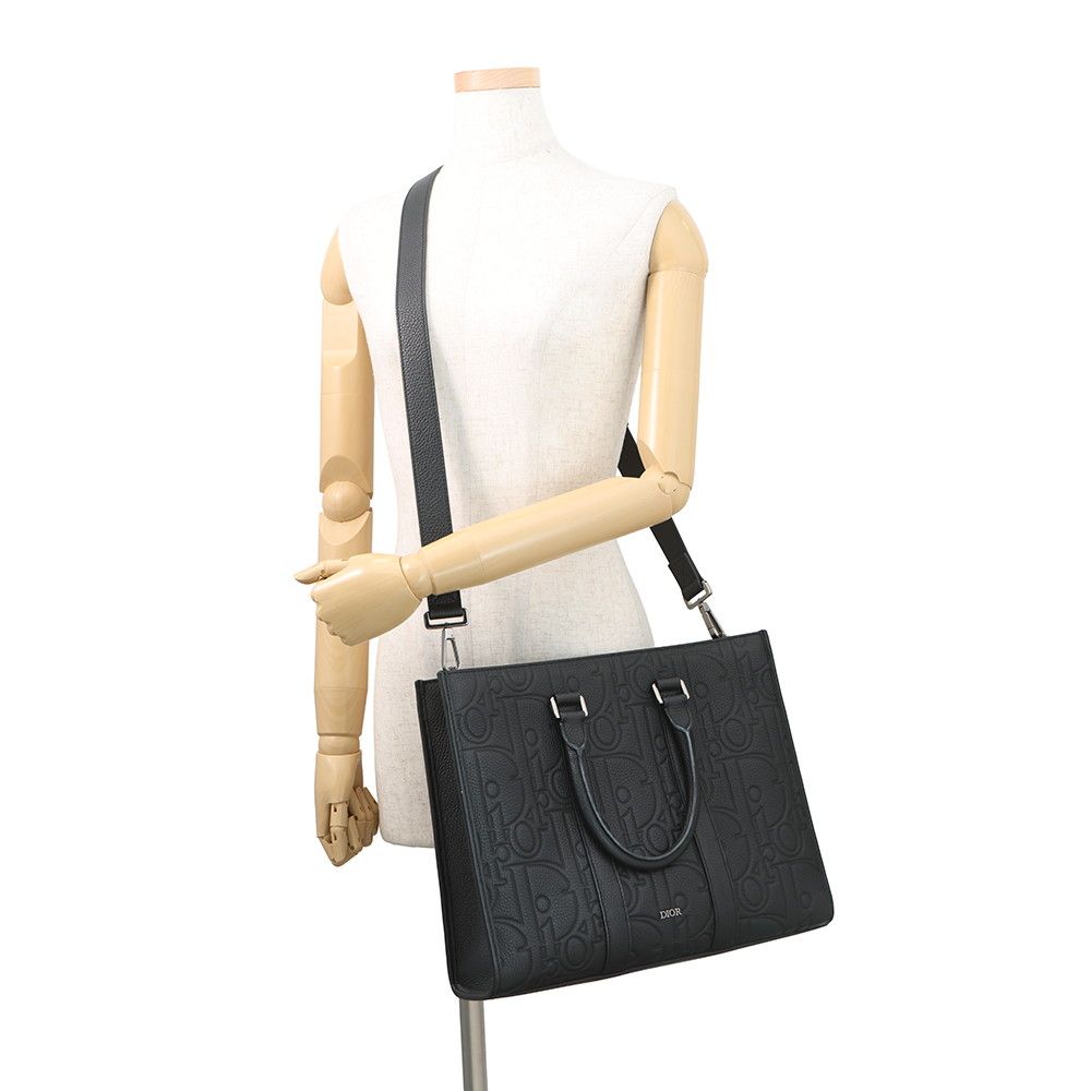 Dior Tote East West Calf Leather Black 2-Way — view 5