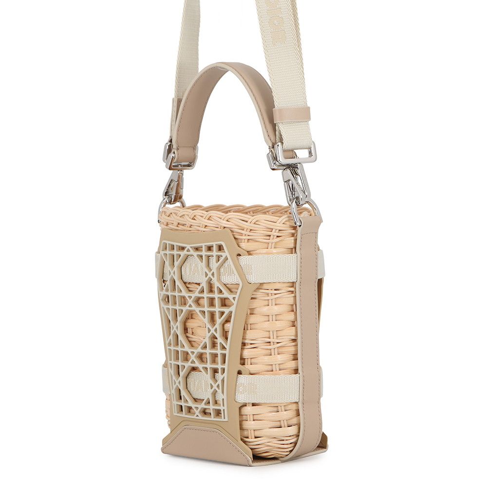 Dior Handbag Sahara Basket Bag Rattan Rubber 2-Way — view 2