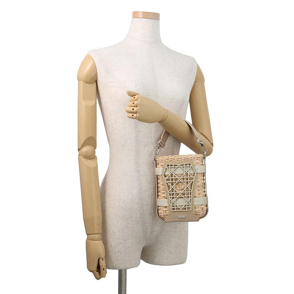 Dior Handbag Sahara Basket Bag Rattan Rubber 2-Way — view 4