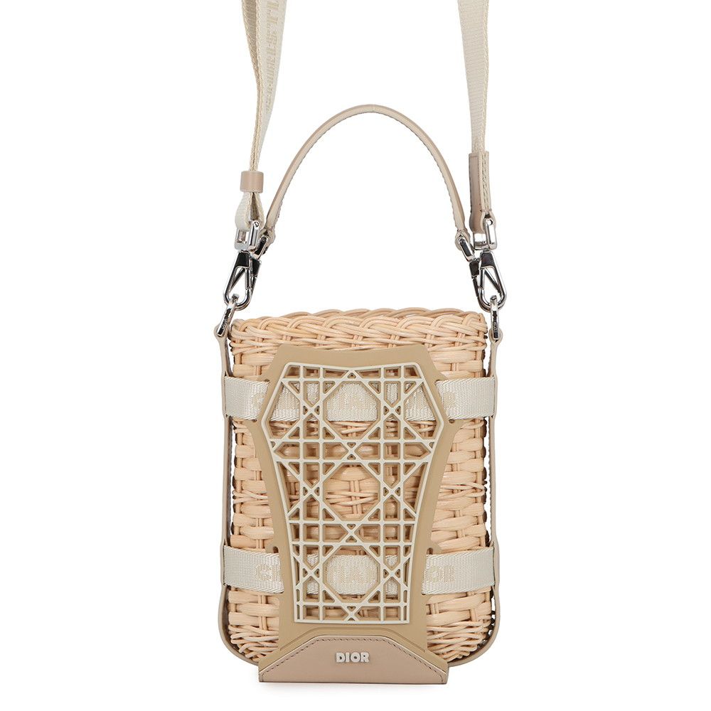 Dior Handbag Sahara Basket Bag Rattan Rubber 2-Way