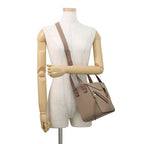 Loewe Handbag Hammock Bag Compact Soft Gray Necklace Leather 2-Way Beige — view 5