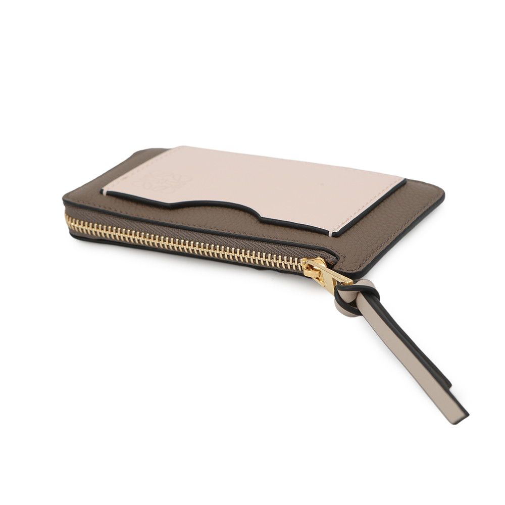 Loewe Coin Case Card Holder Soft Gray Calf Leather — view 2
