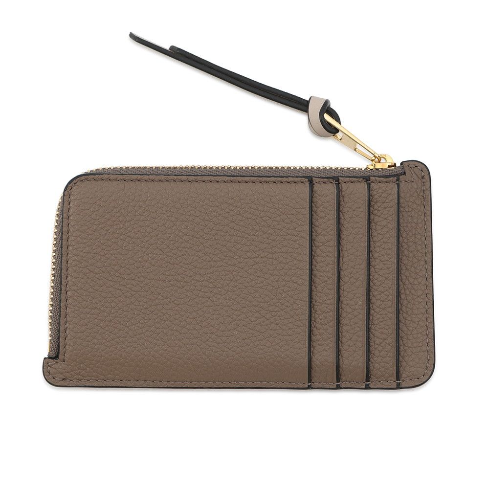 Loewe Coin Case Card Holder Soft Gray Calf Leather — view 3