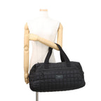 Saint Laurent Boston Bag Nux Duffle Quilted Nylon Paris 2-Way Black — view 4