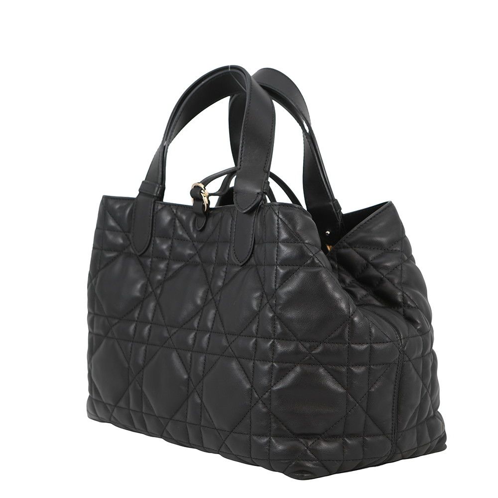Dior Handbag Macro Cannage Toujour Leather Black — view 2