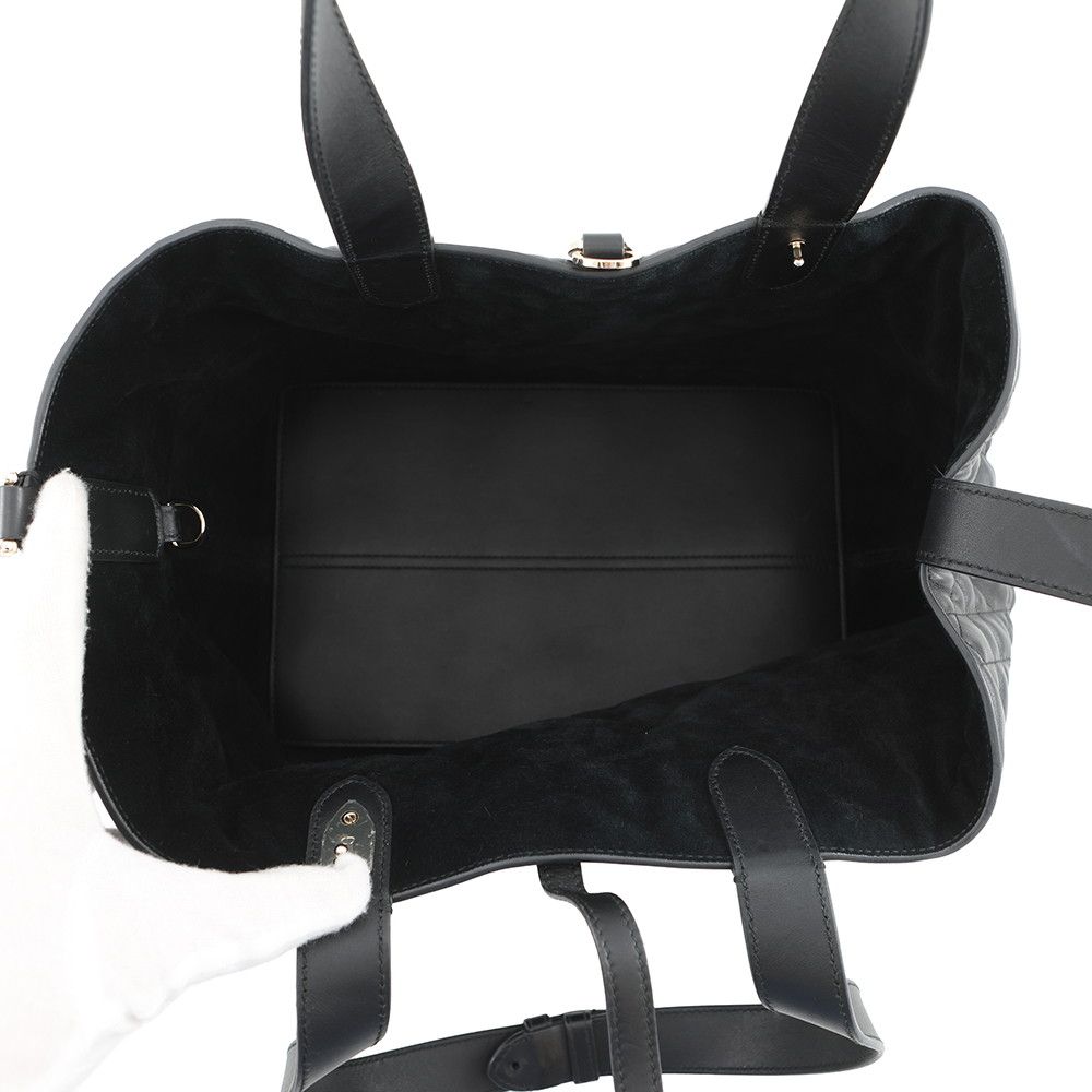 Dior Handbag Macro Cannage Toujour Leather Black — view 6