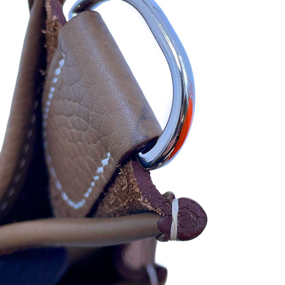 Hermes Shoulder Bag Evelyne 3 PM Etoupe Silver Taurillon Clemence — view 8