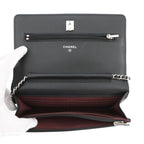 Chanel Chain Wallet Classic Quilted CC Logo Lambskin Black — view 6