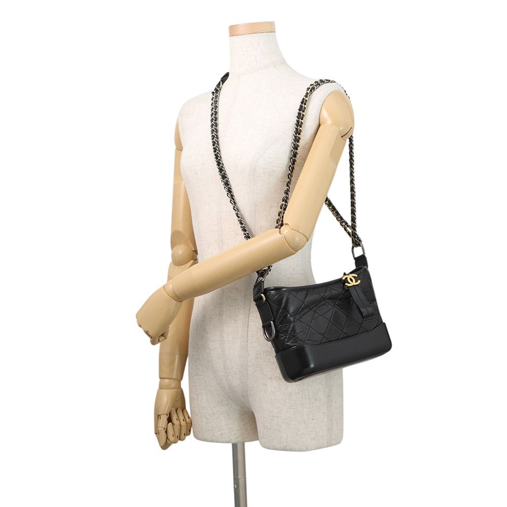 Chanel Chain Shoulder Bag Gabriel de Small Hobo Black — view 6
