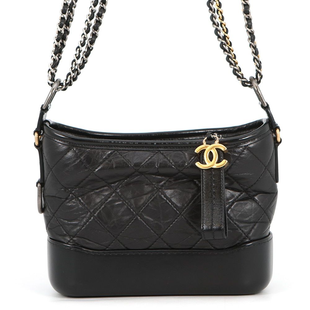 Chanel Chain Shoulder Bag Gabriel de Small Hobo Black