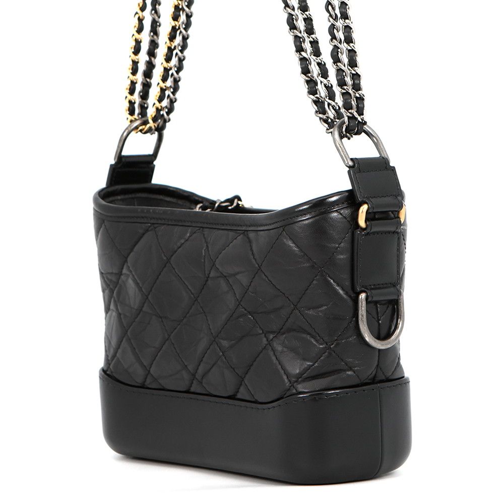 Chanel Chain Shoulder Bag Gabriel de Small Hobo Black — view 2