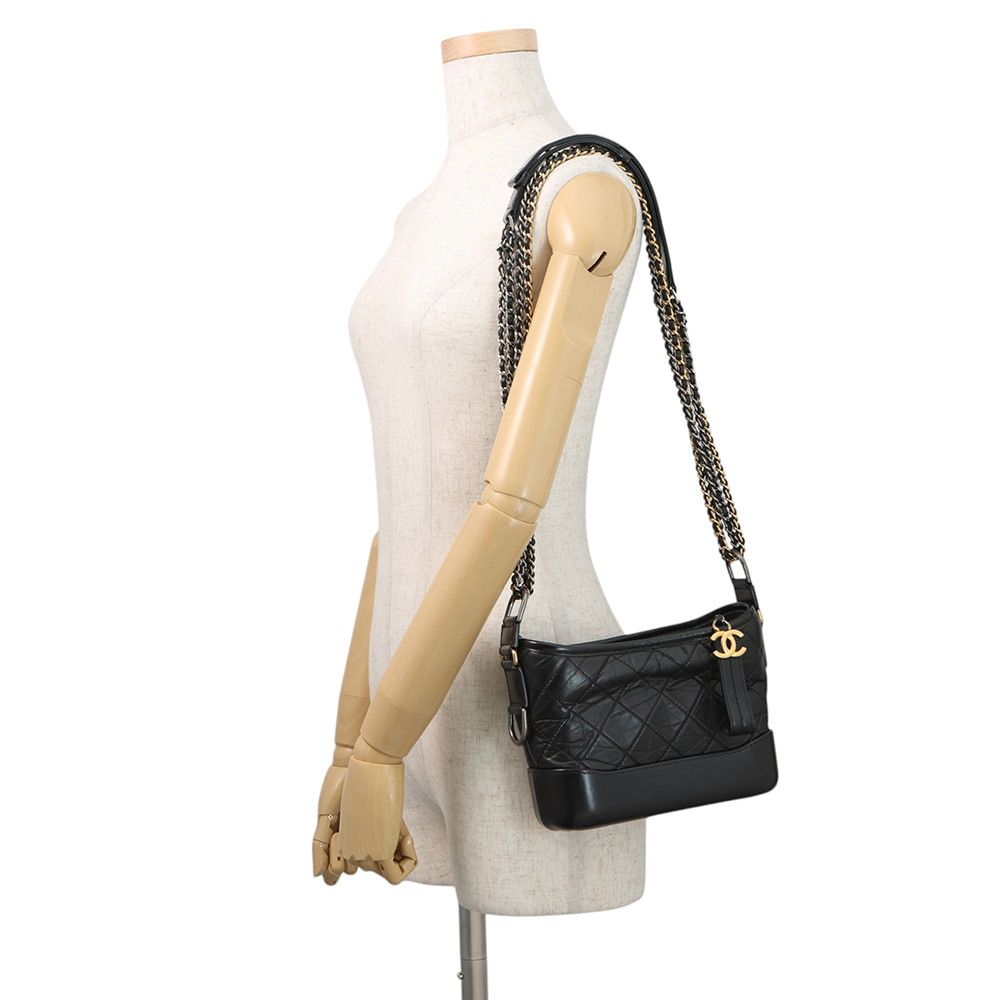Chanel Chain Shoulder Bag Gabriel de Small Hobo Black — view 4