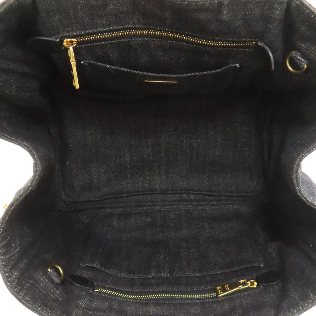 Prada Canapa 2-Way Handbag Denim — view 5