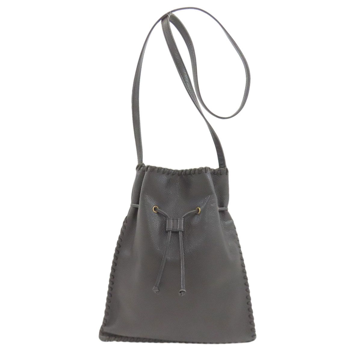 Saint Laurent Braided Shoulder Bag Leather