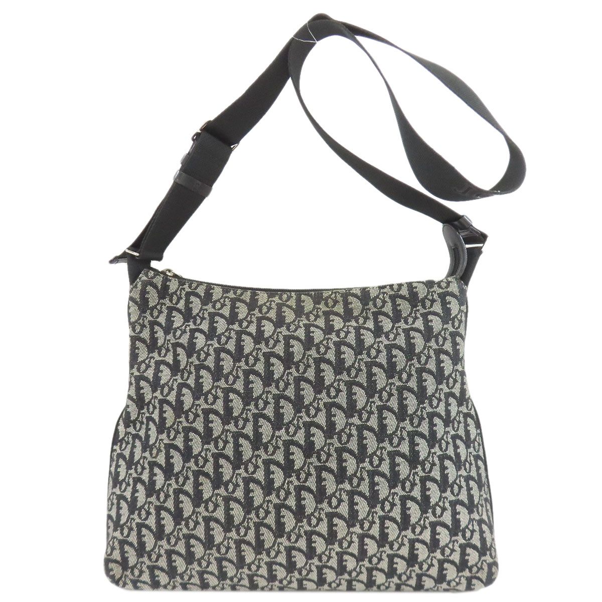 Dior Trotter Pattern Shoulder Bag Canvas