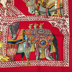 Hermes Scarf Carre 90 la Danse du Cheval Marwari Horse Dance Silk — view 5