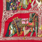 Hermes Scarf Carre 90 la Danse du Cheval Marwari Horse Dance Silk — view 4