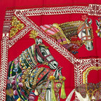Hermes Scarf Carre 90 la Danse du Cheval Marwari Horse Dance Silk — view 2