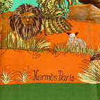 Hermes Carre 90 Nuba Mountain Scarf Silk 100% Green — view 6