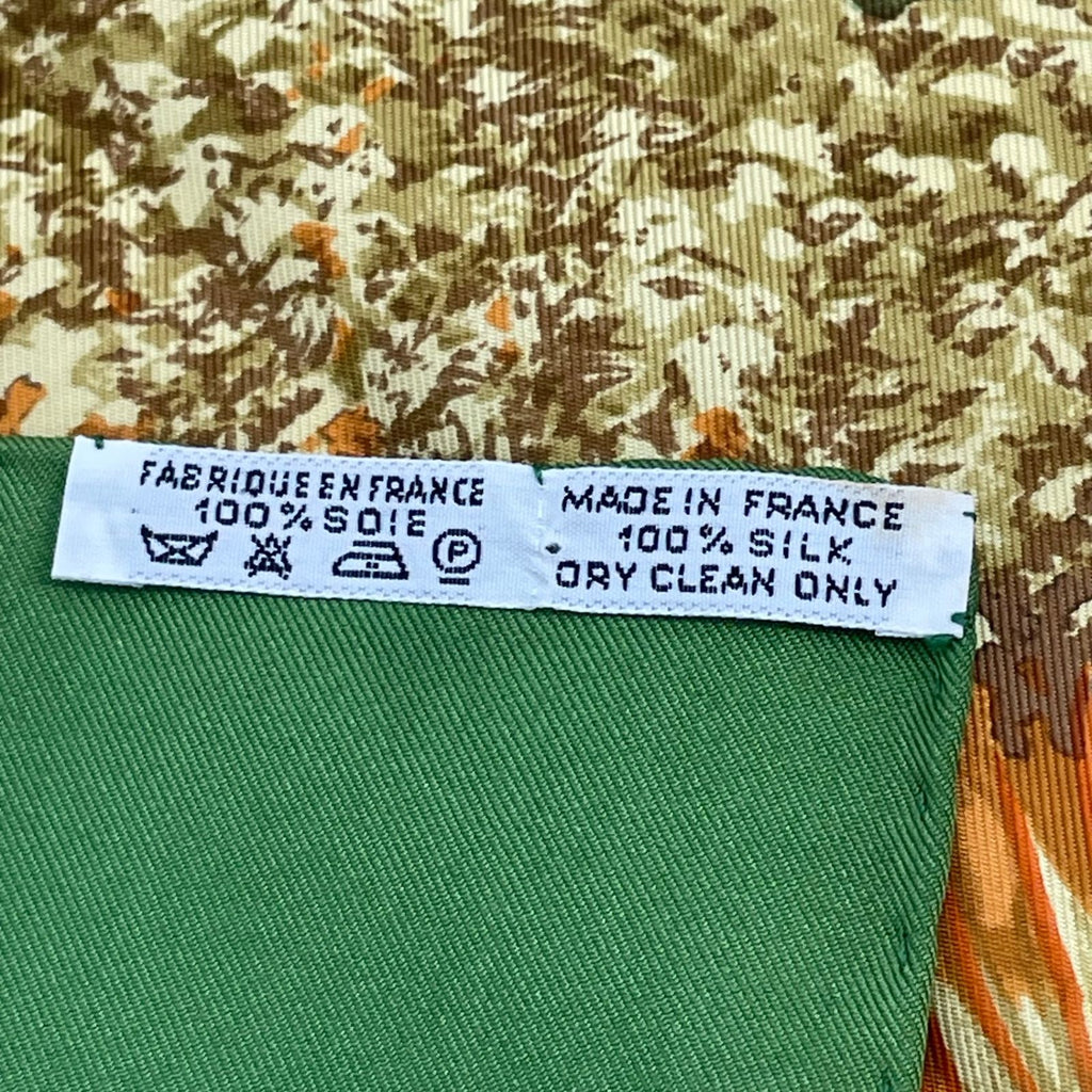 Hermes Carre 90 Nuba Mountain Scarf Silk 100% Green — view 8