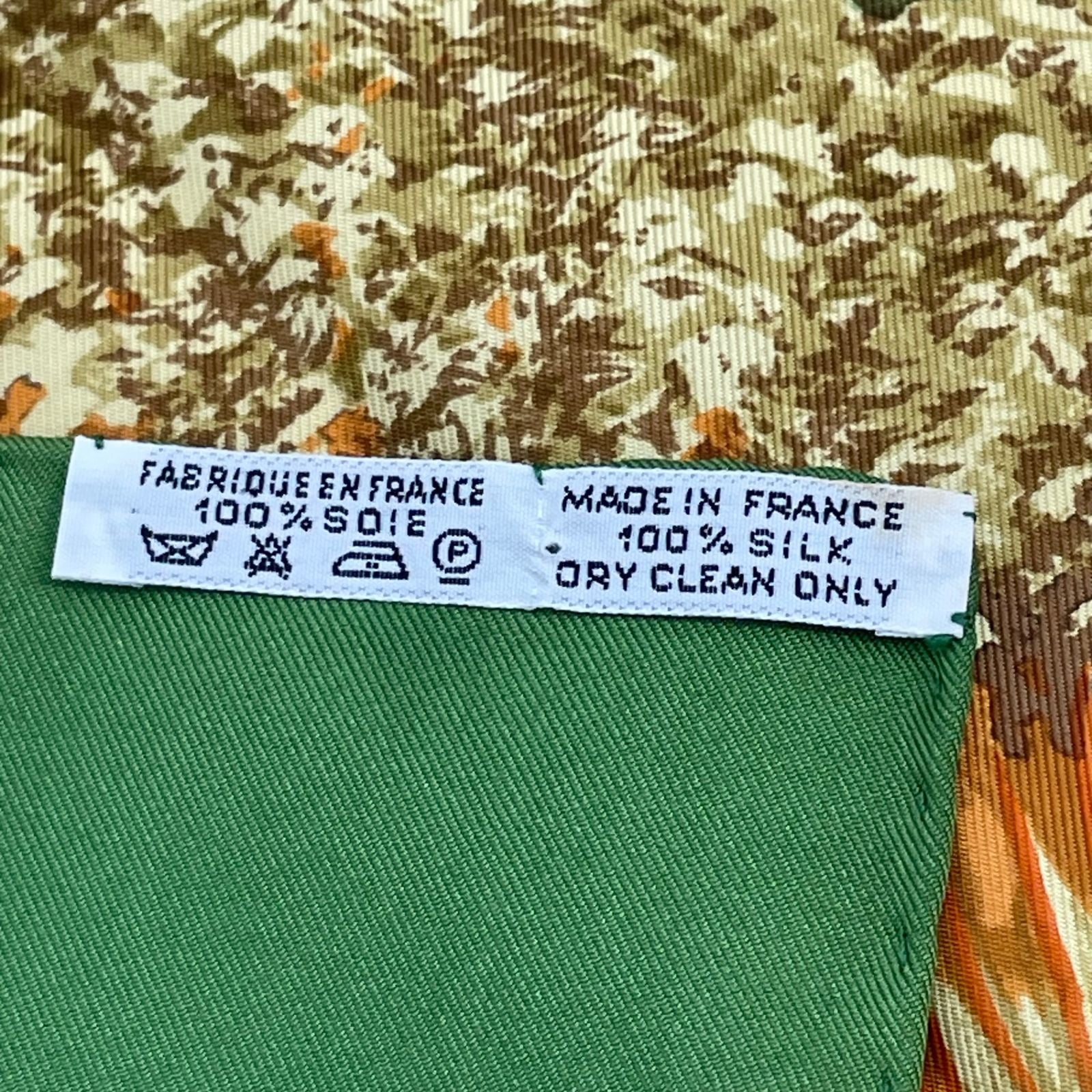 Hermes Carre 90 Nuba Mountain Scarf Silk 100% Green — view 8