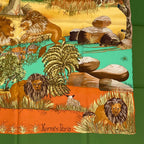 Hermes Carre 90 Nuba Mountain Scarf Silk 100% Green — view 5