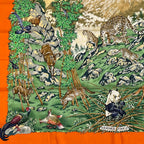 Hermes Carre 90 Sichuan Silk Scarf Orange — view 4