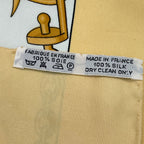 Hermes Carre 90 Gronland Green Land Eskimo Dog Sled Silk Scarf Yellow — view 8