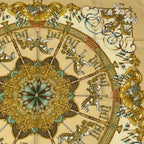 Hermes Carre 90 Luna Park Amusement Scarf Silk Yellow — view 3