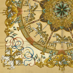 Hermes Carre 90 Luna Park Amusement Scarf Silk Yellow — view 4