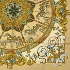 Hermes Carre 90 Luna Park Amusement Scarf Silk Yellow — view 5