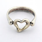 Tiffany & Co Ring Open Heart 925 Sterling Silver — view 3