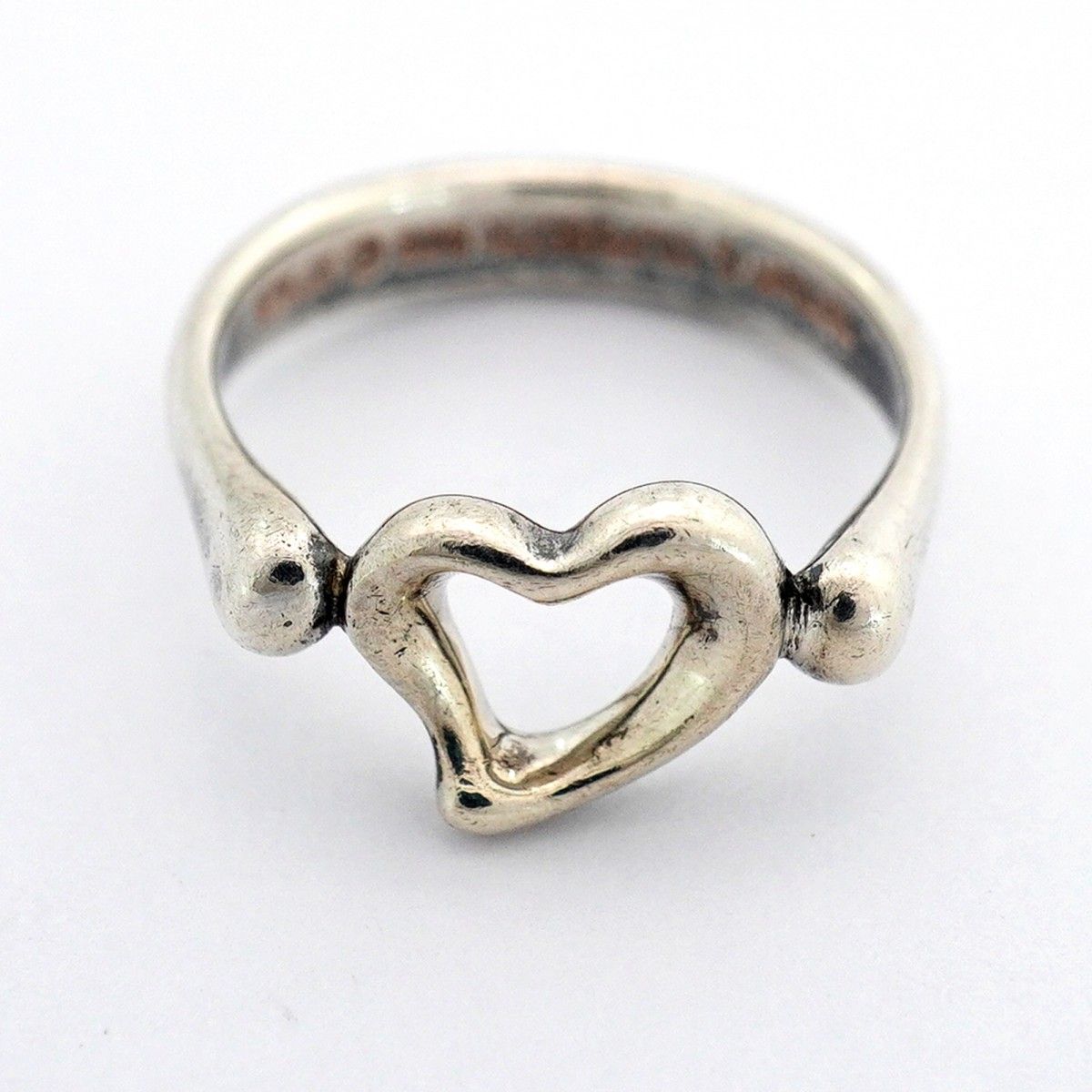 Tiffany & Co Ring Open Heart 925 Sterling Silver — view 3
