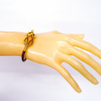 Hermes Bracelet Head Gold Plated Leather Brown — view 6