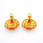 Chanel Earrings Vintage CC Logo Round — view 7