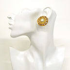 Chanel Earrings Vintage CC Logo Round — view 5